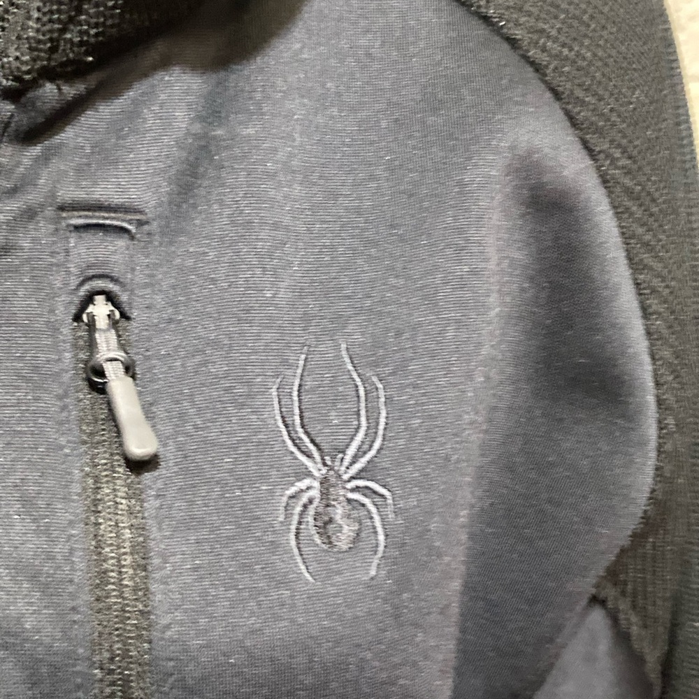 Spyder Men's Black Performance Jacket with Subtle Spider Logo szXL